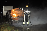 Melding 17.38 Prio 1 Brand Wegvervoer Auto Trekweg Buitenpost